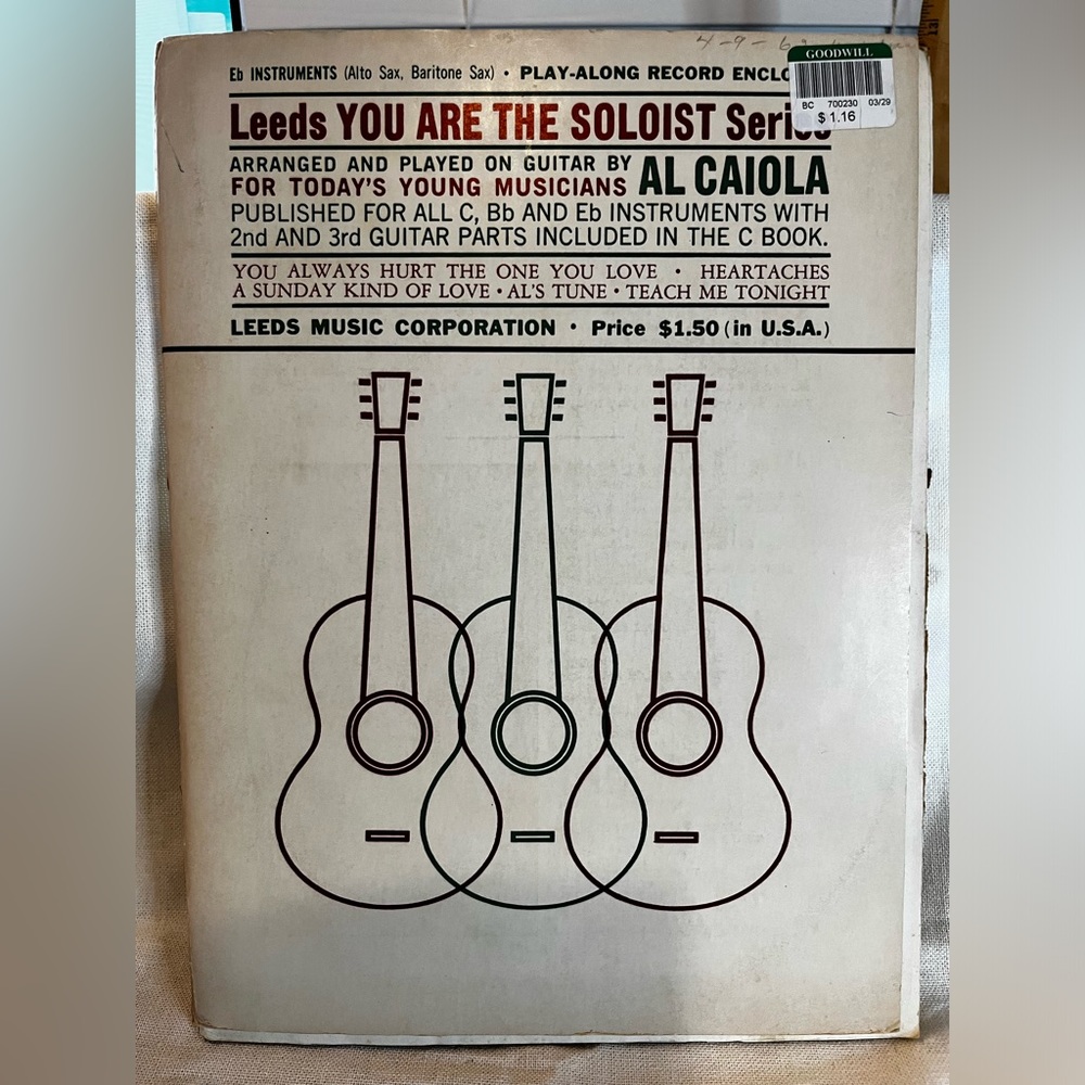 Vintage Leeds You Are The Soloist Series Sheet Music.